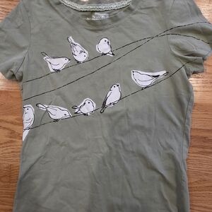 Sahalie Olive Bird Graphic Tee